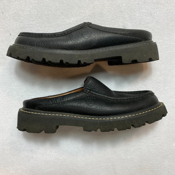 Ariat Slip On Shoes Womens 7B Black Leather Rugged West Pebbled - Picture 5 of 9
